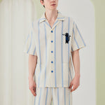 Ultra-Soft Cotton Thin Long-Sleeve Striped Lightweight Luxury Soft Pajama Sets
