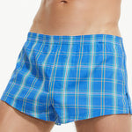 Men’s Vent Classic Plaid Cotton Boxers With Fly