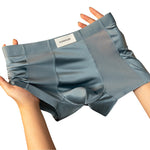 3 Pack Men's Cooling Satin-Mesh Seamless Ice Silk Antibacterial Trunks