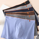 4 Pack Men's Striped Printed Breathable Cotton Trunks