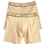 3 Pack Men's Premium Breathable Cotton Striped Design Seamless Comfort Boxers Briefs