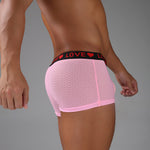 3 Pack Men's Sexy Lace Breathable Comfortable Durable Stretch Silky Touch Trunks