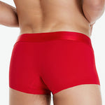 3 Pack Men's  Ice Silk Solid Color Breathable Antibacterial Trunks