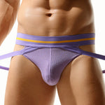 Sexy Spliced Color Low-rise Jockstrap