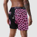 3 Pack Men's Leopard Print Ice Silk Loose-Fit Breathable Boxer Shorts