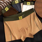 4 Pack Men's Soft Ribbed Textured Antibacterial & Breathable Trunks