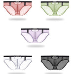 Men's Low Waist Narrow Waist Ice Silk Breathable Convex Pocket Briefs