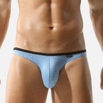Men's Low-rise Mesh U-shaped Convex Pocket Sports Briefs