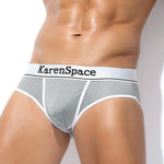 3 Pack Men's Low-Rise Mesh Supportive Fit Stretch Fit Basic Briefs
