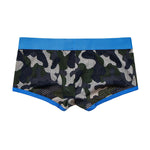2 Pack Men's Camouflage Print Mesh Supportive Fit Touch-Free Soft-Touch Trunks