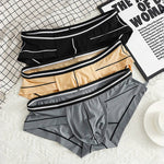 3 Pack Men's Semi-Transparent Comfortable Soft Skin-Friendly Minimalist Briefs