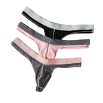3 Pack Men's Supportive Pouch Firm Support Skin-Friendly Thongs