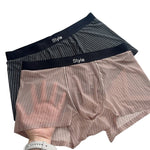 3 Pack Men's 10A Antibacterial Ultra Thin Ice Silk Naked Feel Trunks