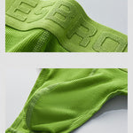 2 Pack Men's Ribbed Low-Rise Support Thongs with U-Shape Pouch