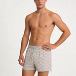 3 Pack Men's Breathable Cotton Stylish Prints Comfortable Home Shorts