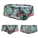 Men's Sexy Botanical Printed Mesh Underwear
