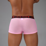 3 Pack Men's Sexy Lace Breathable Comfortable Durable Stretch Silky Touch Trunks