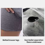 2 Pack Men's Solid Color Bullet Separated U-Pocket Plush Boxer Briefs