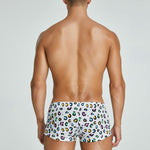 2 Pack Men's Breathable Cotton Printed Low-Rise Seamless Comfort Trunks