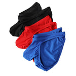 3 Pack Men's U-Pouch & Low-Rise Solid Color Sexy Briefs