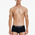 3 Pack Men's  Ice Silk Solid Color Breathable Antibacterial Trunks