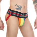 2 Pack Men's Supportive Fit Comfy Waistband Anti-Chafing Stretch Jockstrap