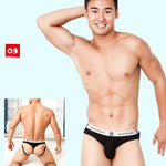 3 Pack Men's Mesh Thong with Stretch & Breathable 3D Support Pouch