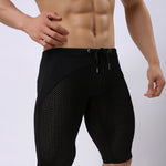 Men’s Athletic Compression Tight Shorts with Drawstring