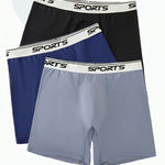 6 Pack Men's High-Rise Anti-Chafing Running Lightweight Boxer Briefs