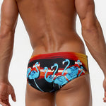 Men's Full-Coverage Second-Skin Feel Beach Vibes Swim Briefs