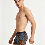 3 Pack Men's Antibacterial Mid-Rise Mesh Breathable Comfy Trunks