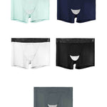 2 Men's Ultra-Thin Ice Silk Detachable Gusset Breathable Trunks