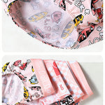 4 Pack Men's Antibacterial Cotton Breathable with Trendy Print Briefs