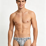 4 Pack Men's Trendy Print Low-Rise U-Pouch & Breathable Mesh Briefs
