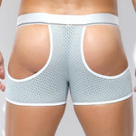 2 Pack Men's Low-Rise Side Vent & Cut-Out Design Breathable Mesh Trunks