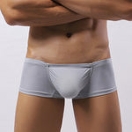 2 Pack Men's Soft U-Pouch Sexy Breathable Solid Color Trunks