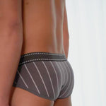 4 Pack Men's Striped Design Soft-Touch Cotton Fabric Breathable Briefs
