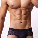 3 Pack Men's Quick-Dry Mesh Low-Rise Briefs