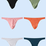 3 Pack Men's Low-Rise Performance Thong - Breathable Mesh & Smooth Fabric