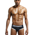 2 Pack Men's Sexy Cheeky Ultra-Soft Cotton Low-Rise & Revealing Supportive Jockstraps