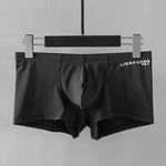 3 Pack Men's Breathable Ice Silk Double-Layered Big Pouch Sexy Boxer Briefs
