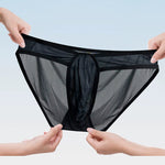 2 Pack Men's Ice Silk Breathable Sexy Low-Rise Anti-Odor Briefs