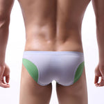 3 Pack Men's Color Block Low-Rise U-Pouch High-Stretch & Comfortable Briefs