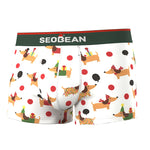 2 Pack Men's Seamless Comfort Playful Style Prints Breathable Trunks