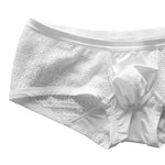 2 Pack Men's Sexy Semi-Sheer Lace Mesh Trunks with Contoured U-Pouch