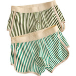 4 Pack Men's Striped Pure Cotton Breathable Loose-Fit Comfortable Trunks