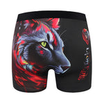 4 Pack Men's Digital Print Comfortable & Breathable Stretch Fit Boxer Briefs