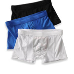 3 Pack Men's Cool Ice Silk Mesh Seamless Comfort Trunks