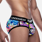 2 Pack Men's Printed Sexy & Trendy Low-Rise Breathable Casual Briefs