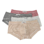3 Pack Men's Trendy Striped Ultra-Soft Cotton Briefs
